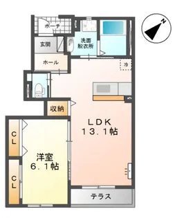 ヒューマックス中冨居【1階】の間取り