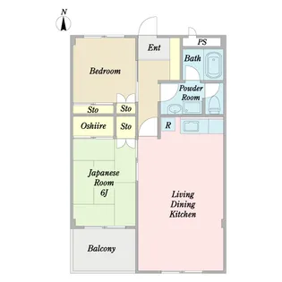 パールハイツ絹川【1階】の間取り