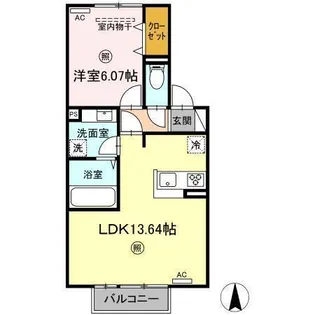 サザンフォレスト A棟【2階】の間取り