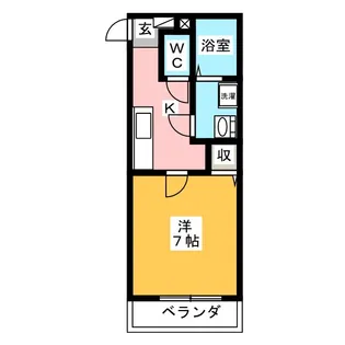 カーザ モンタルチーノ【3階】の間取り