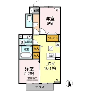 グランド ソレーユ【1階】の間取り