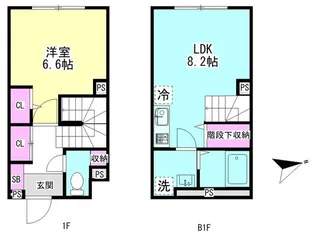 グランファーロ下北沢【1階】の間取り