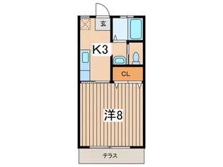ハッピータチバナ【1階】の間取り