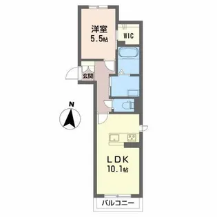 シャーメゾン東津田【2階】の間取り
