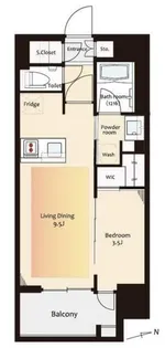 イニシア北千住レジデンス【6階】の間取り