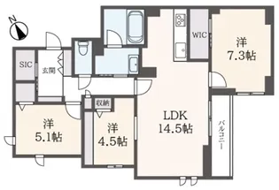 アリビオI【3階】の間取り