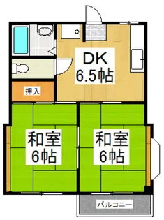 コスモハイツ【2階】の間取り