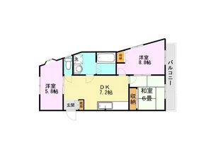 シティハイム宇土【2階】の間取り