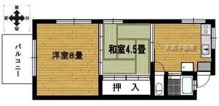 宮本荘【1階】の間取り