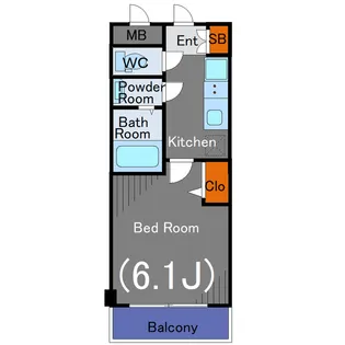 ラミアール中目黒【6階】の間取り