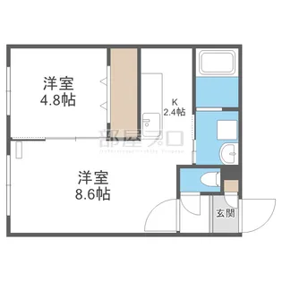 LiTHOS-R(リトスアール)【4階】の間取り