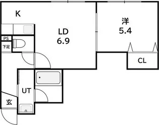 サンセット【2階】の間取り