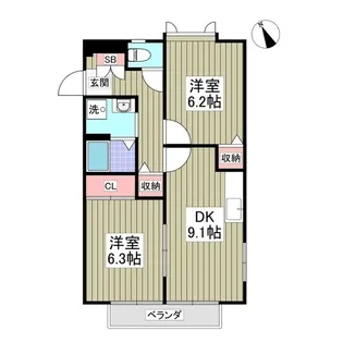 カサベルデ【2階】の間取り