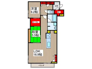 LaMaisonKanon桜木町【2階】の間取り