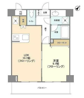 アンビエンテ横浜鴨居【2階】の間取り