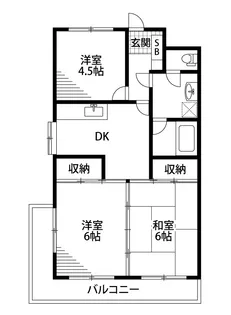 ヴィラサザン【5階】の間取り