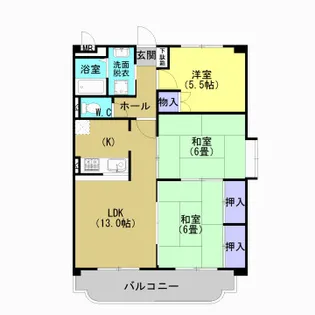 マルエイハイツ砂原【4階】の間取り