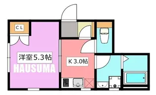 Aria王子上中里【2階】の間取り