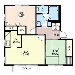 フォンティーヌ・サワI【2階】の間取り