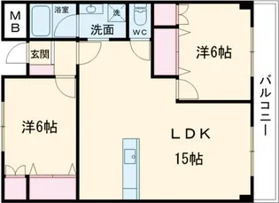 ドミールウエスト【3階】の間取り
