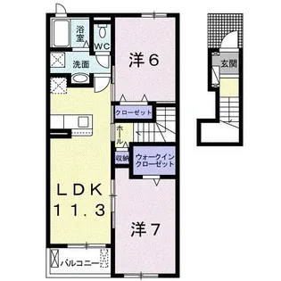 シャルール【2階】の間取り
