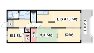 リバーサイドA【1階】の間取り