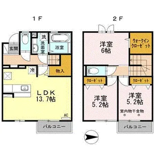 メゾンランタン【1階】の間取り