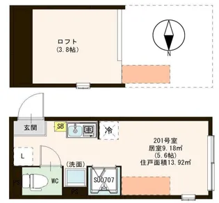 ハーモニーテラス東新小岩【2階】の間取り