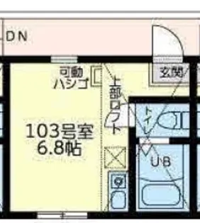 ユナイト小机アぺリティフ【1階】の間取り