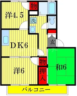 関川ハイツA【2階】の間取り
