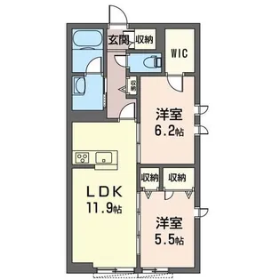 ベルコリーヌ【1階】の間取り