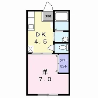 シャトーフジ【1階】の間取り