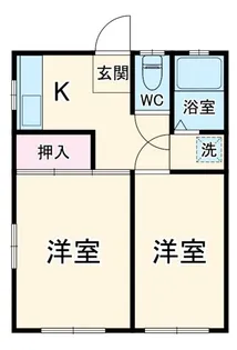 ワタナベアパート【1階】の間取り