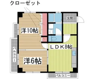 エイコースカイハイツ【7階】の間取り