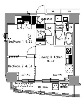 パークアクシス新板橋イースト【14階】の間取り