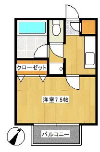 宮城県仙台市青葉区千代田町【アパート】の間取り