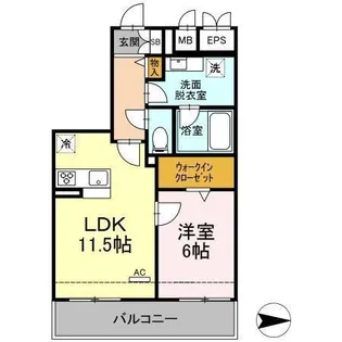 セブンリリー矢巾【7階】の間取り