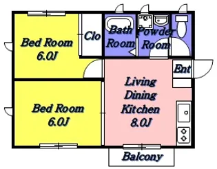 南軽井沢フラット【2階】の間取り