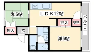 セジュール東加古川【2階】の間取り