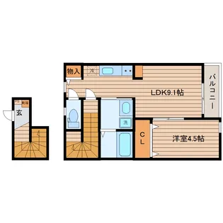 サムズアップ名取【2階】の間取り