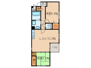 サン.プロス ミタニ【2階】の間取り