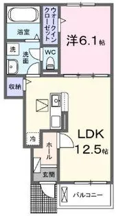 高西町川尻アパートII【1階】の間取り