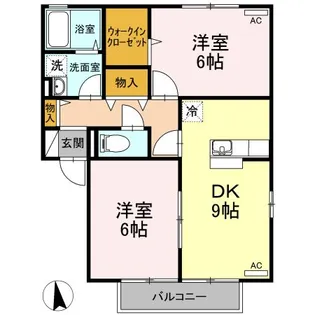 ラ・ヴェール A棟【1階】の間取り