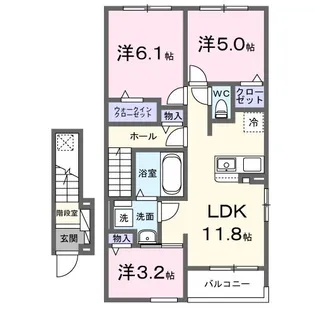 グランデ・ヴェリタ【2階】の間取り