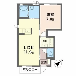 シャーメゾン一番町【1階】の間取り