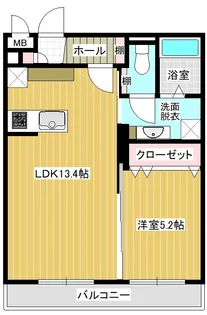 リシェス神栖【1階】の間取り