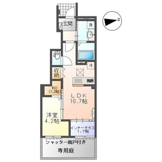 光明寺字山屋敷新築アパート【1階】の間取り