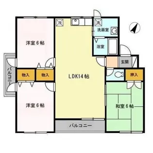 シャトゥソレイユ【2階】の間取り