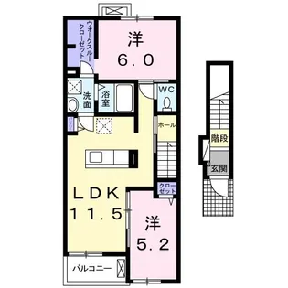 エテルノ I【2階】の間取り