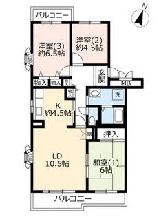 URつくば・二の宮第二【3階】の間取り